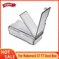 new original dust box with filter parts for roborock s7 s70 s75 robot vacuum cleaner dustbin washable filter accessories