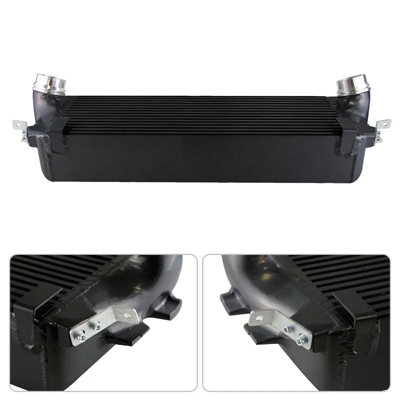 Фото Boost BMW 535i F07-F11/F18 (09-16) и 740i/730d(x)/740d(x) F01-F02 (07-15) Алюминиевый передний радиатор с полосой и пластиной №1