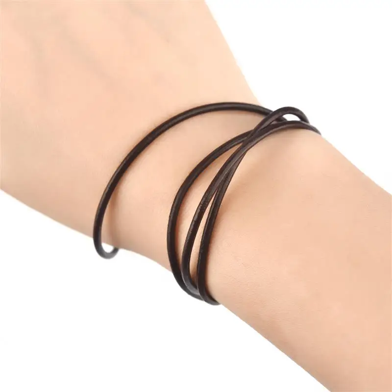 2 м/5 м Круглая Плоская нить веревка из коровьей кожи ювелирные изделия своими