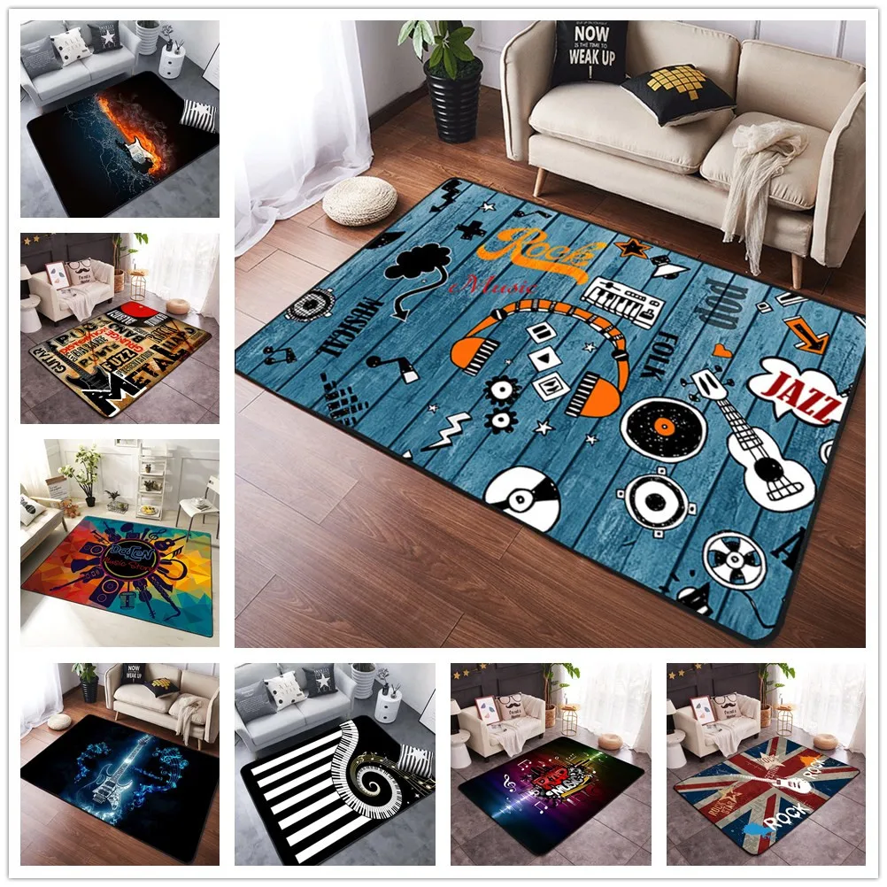 

3D коврик для гостиной, напольный коврик для мальчиков, спальни, Джаз коврик для барабана, Противоскользящий коврик для зоны, детский игровой...