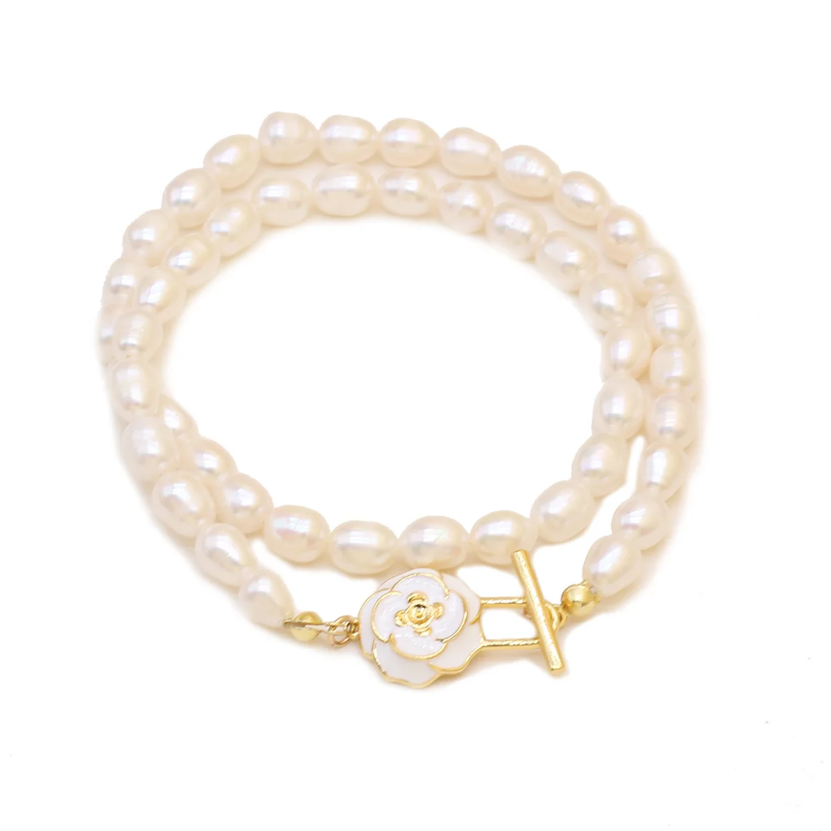 

Ожерелье женское из натурального пресноводного рисового жемчуга, 5-6 мм