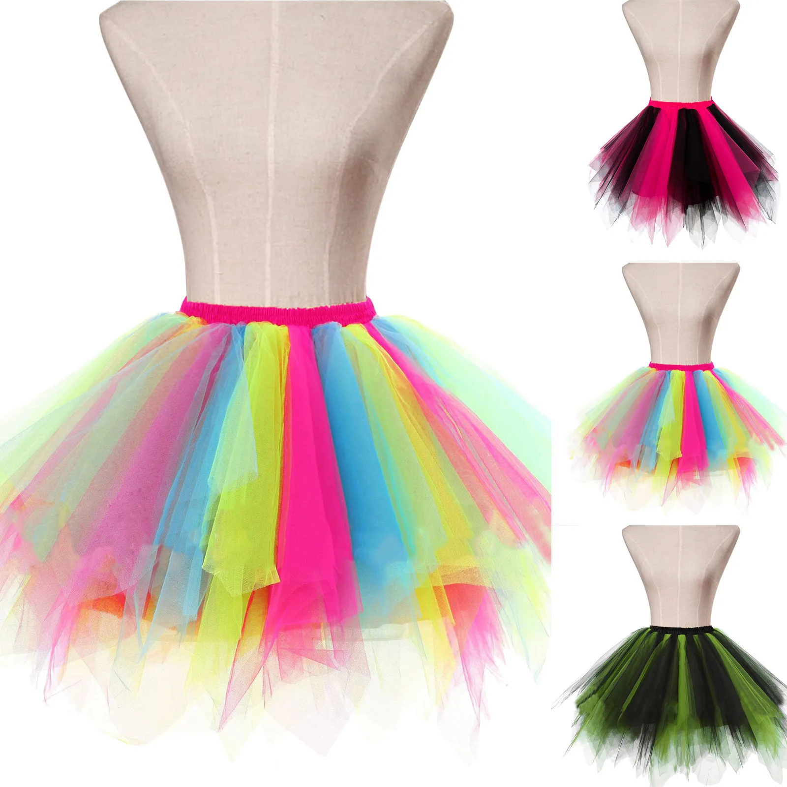 

Women Skirt Tulle Skirt Women Classic Princess Fluffy Ballet Skirts Cute Design Light Up Flashing Tutu Miniskirt For Girls