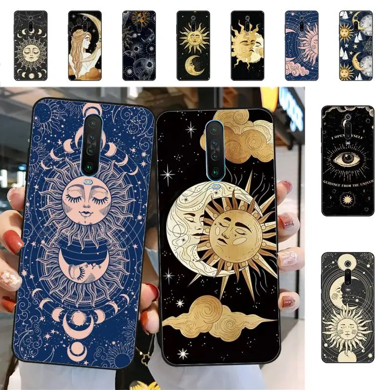 

Funny Sun Moon Face Phone Case for Redmi 5 6 7 8 9 A 5plus K20 4X S2 GO 6 K30 pro