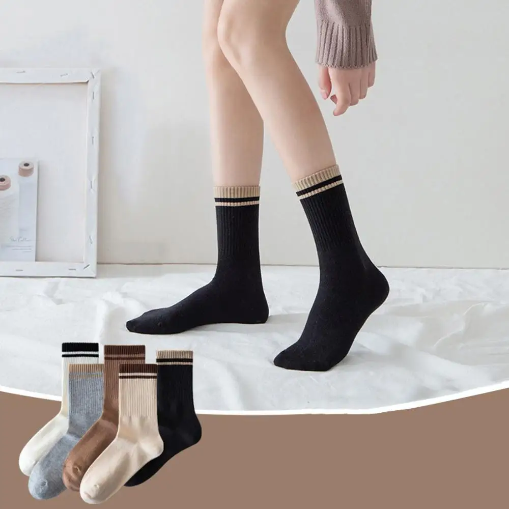 

Daily Unisex Girl Soft Winter Spring Autumn Women Cotton Socks Short Stockings Above Ankle Crew Socks Mid-tube Sock