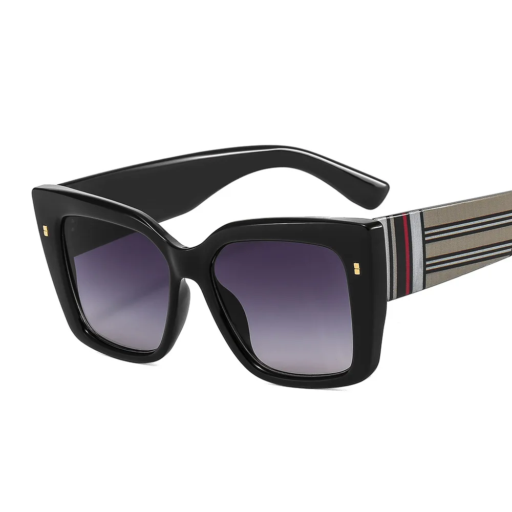 

Fashion Big Frame Printing Cat Eye Men and Women Sunglasses Net Red Ins Street Shooting Fashion Wear Retro Sunglasses