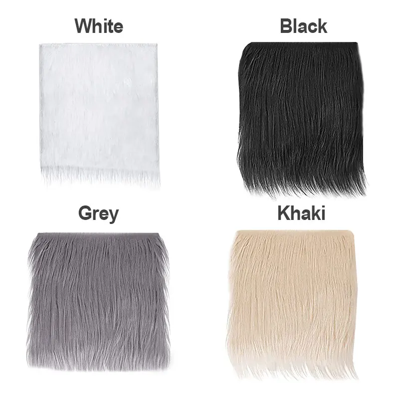 Мягкие плюшевые квадратные нашивки из искусственного меха ворсистые меховые