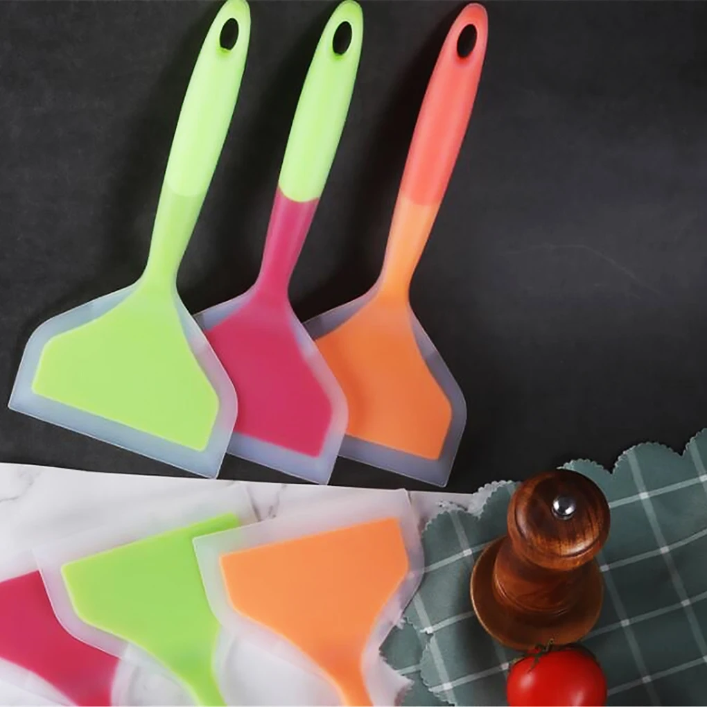 

Silicone Spatula Non-stick Wide Turner Heat Resistant Pancakes Fried Cookware Cooking Spatula Multifunctional Kitchen Tools