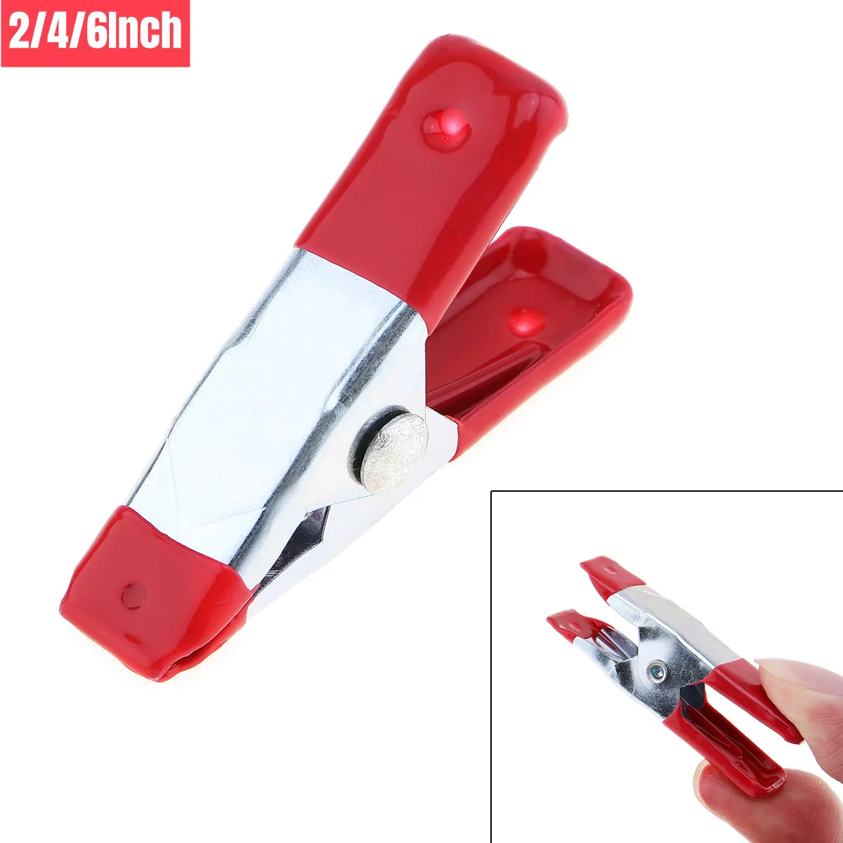 

Пружинные зажимы металлические 2/4/6 дюйма красные/серебристые