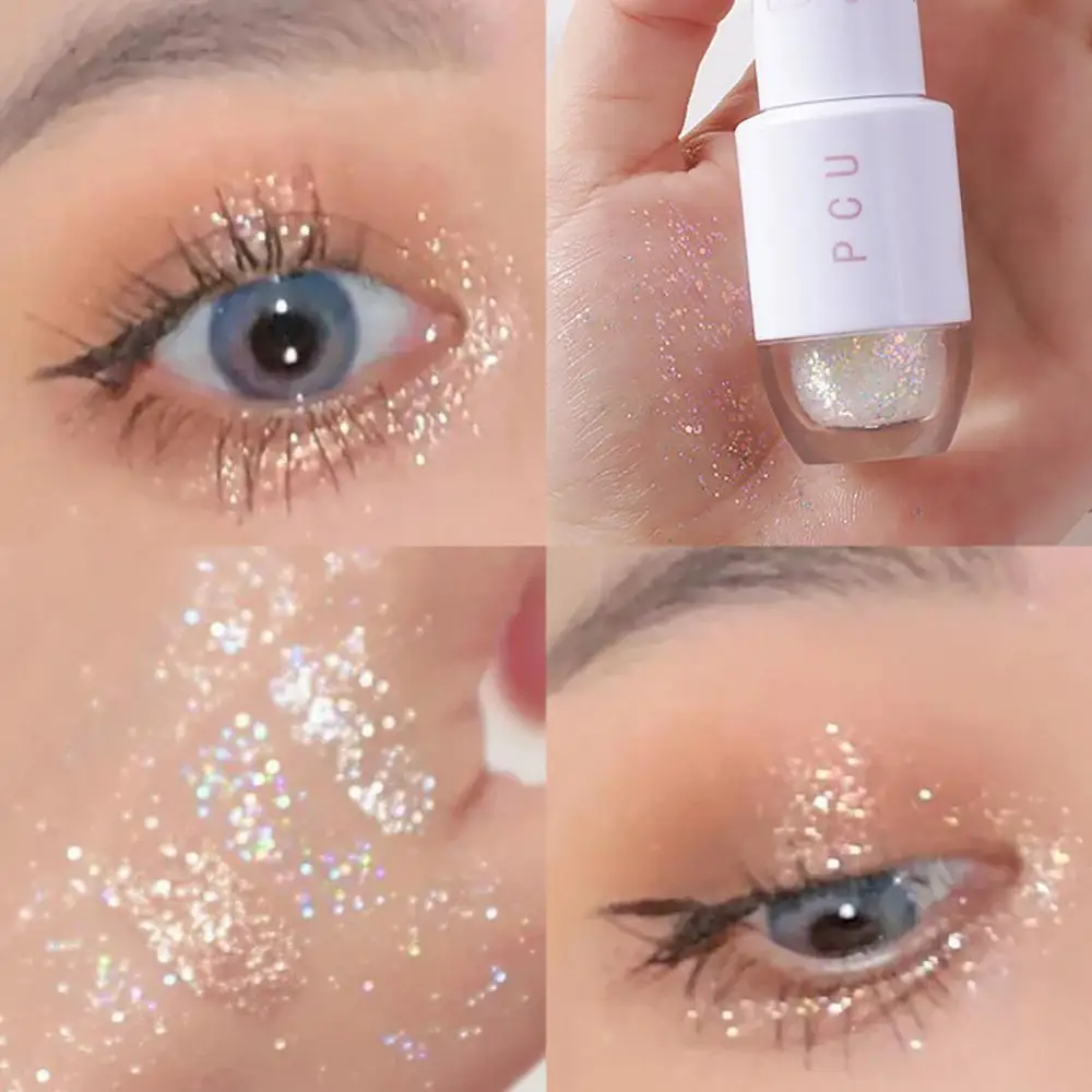

4 Colors Glitter Liquid Eyeshadow Highlighter Waterproof Pearlescent Shiny Eye Shadow Sequins Lying Silkworm Makeup Cosmetics