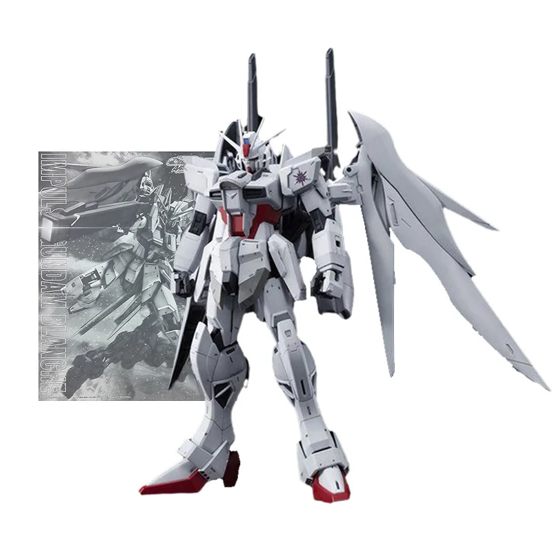 

Bandai Original Gundam Model Kit Anime Figure MG 1/100 Impulse Blanche Gunpla Anime Action Figure Toys For Boys Free Shipping