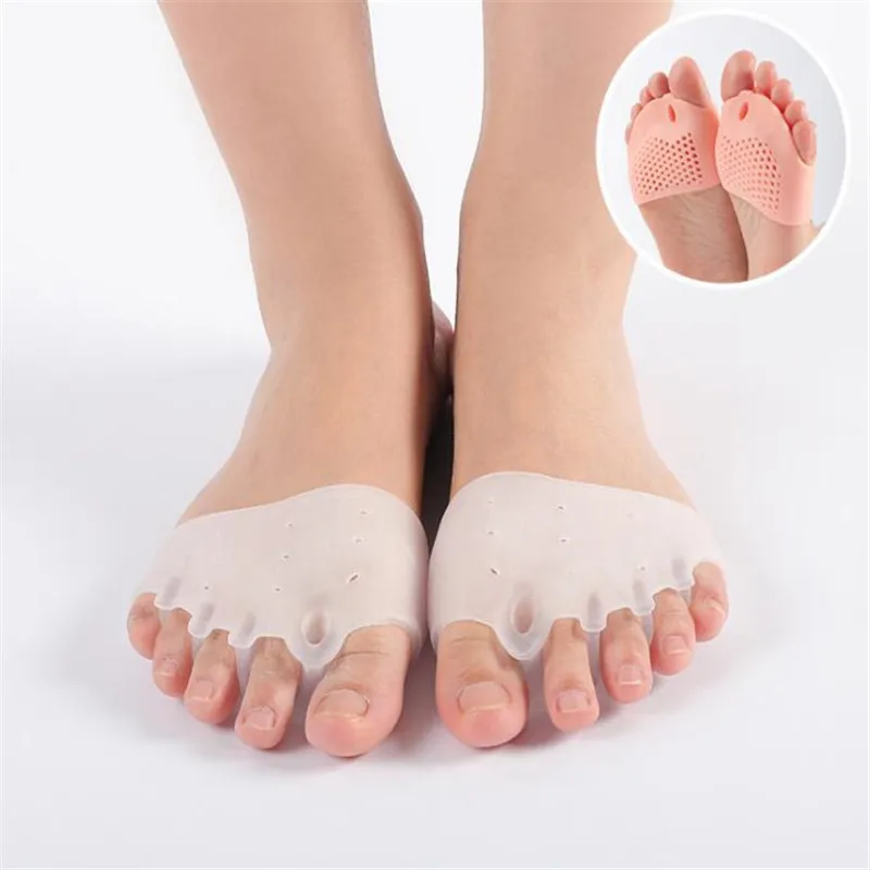 

Sdotter 2pcs Silicone Comfortable Toe Braces 5-holes Toe Separators Hallux Valgus Straightener Orthodontic Foot Toe Braces Foot