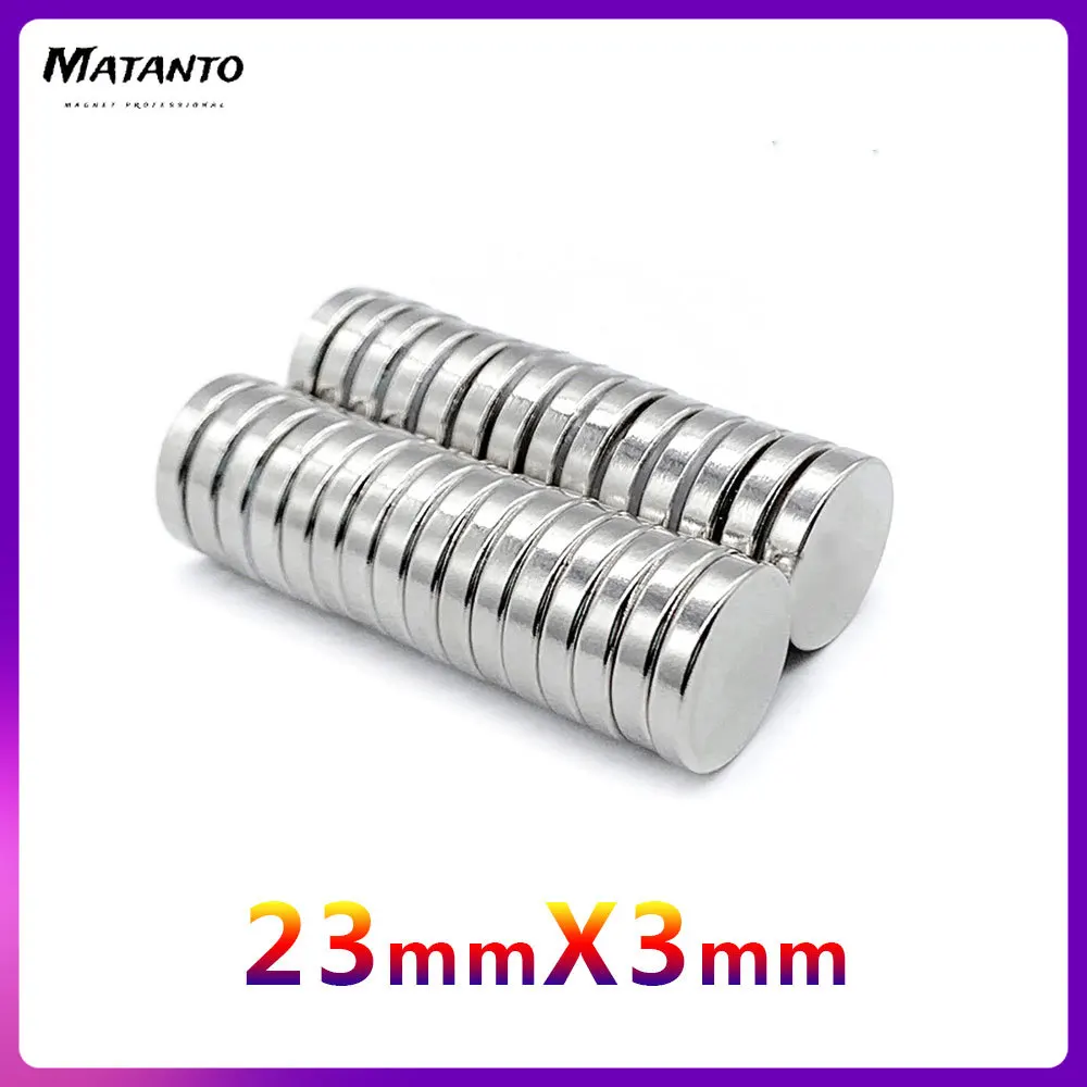 

100 шт. 23x 3 мм Строительные блоки Редкоземельные неодимовые магниты для холодильника для акустической полевой электроники