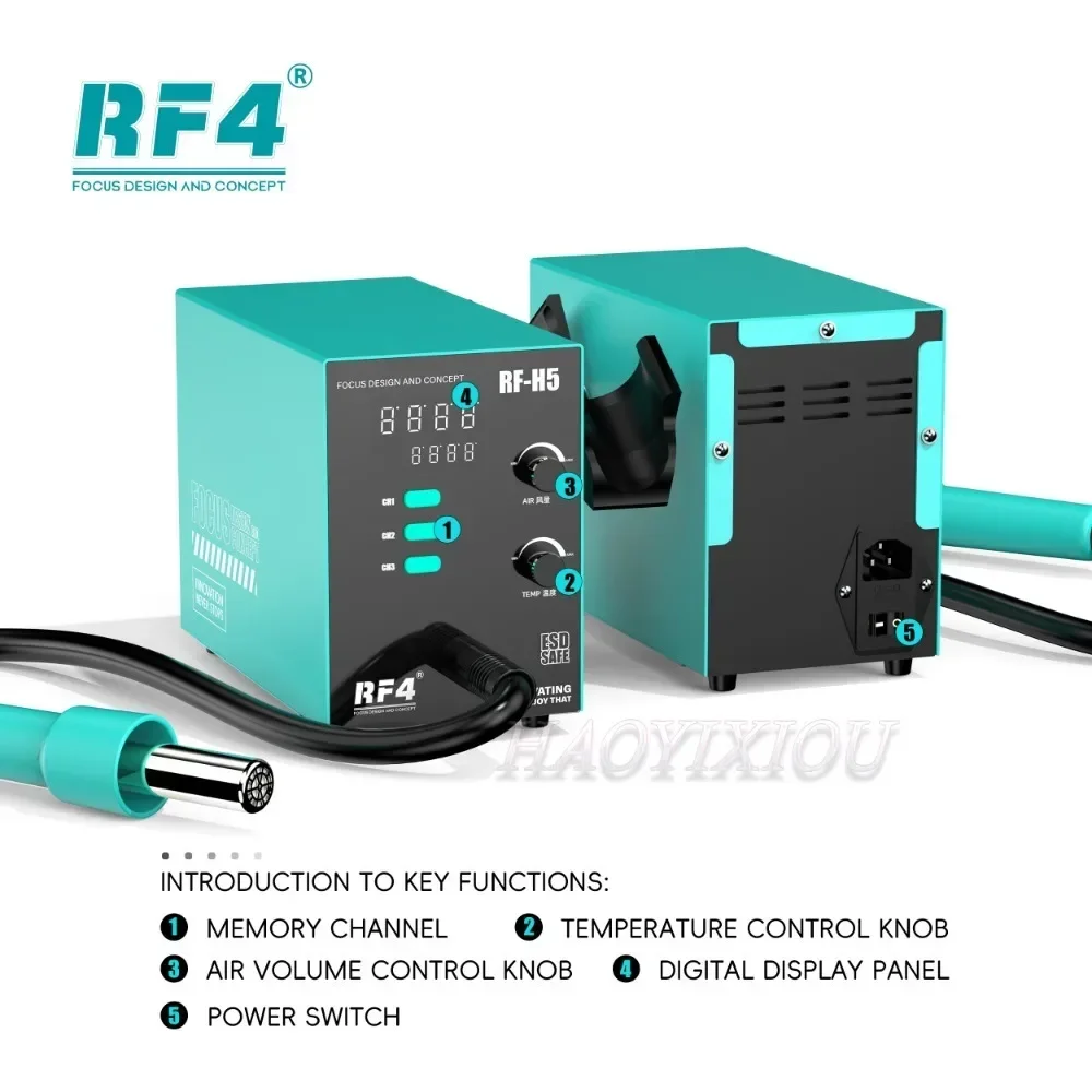 Ручной Пистолет горячего воздуха RF4 800 Вт паяльная станция BGA для ремонта с