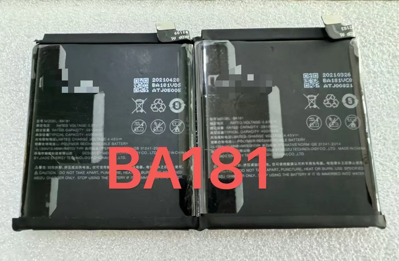 НОВЫЙ оригинальный аккумулятор для meizu 18Pro/18SPro BA191 18 18S BA181 18X BA172