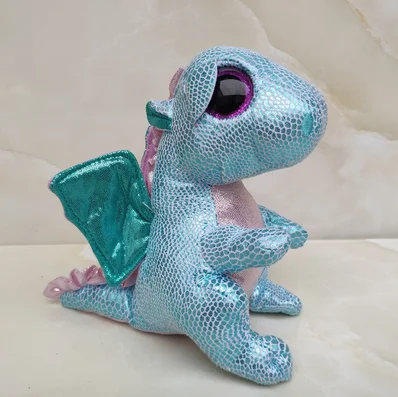 

15cm Ty Banie Boos Easter Limited Blue Dinosaur Shiny Cool Collection Kids Toy Plush Doll Birthday Gift for Kids