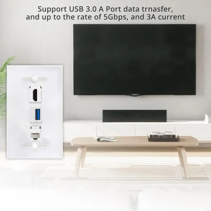 270b Многочисленные интерфейсы настенную пластину с USB и CAT6 RJ45 Поддержите стенку