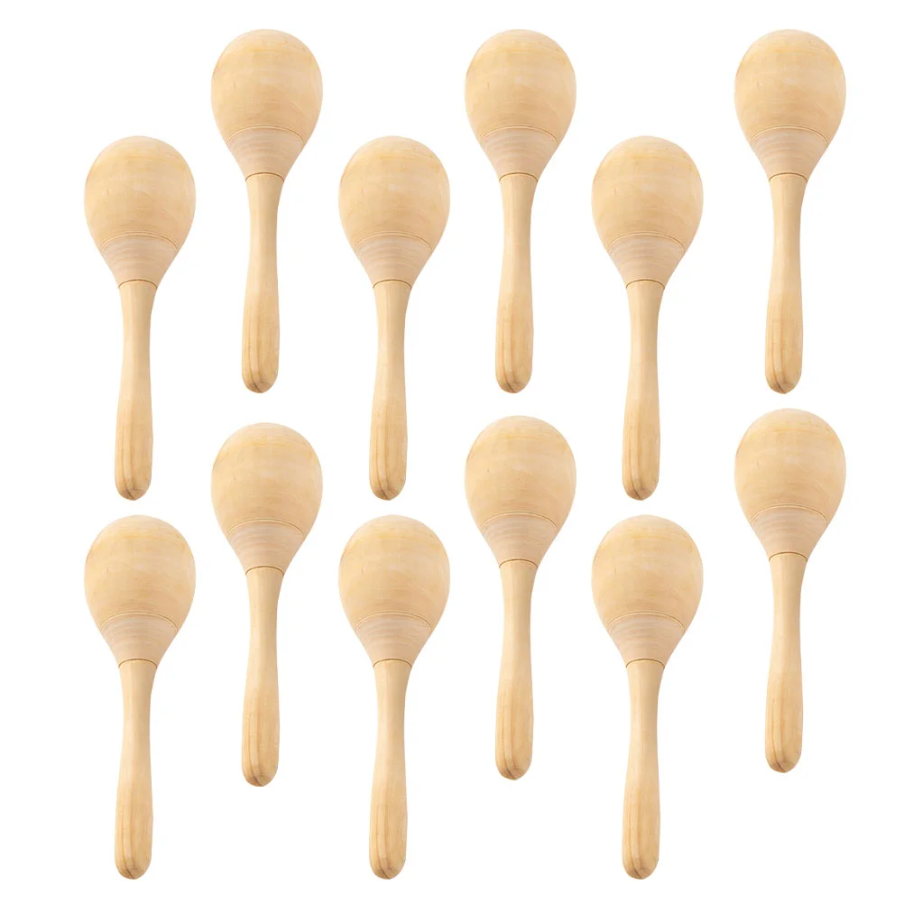 

Maraca Children Supply Graffiti DIY Percussion Toy Household Children Toy Wooden Accessory Mini Toys