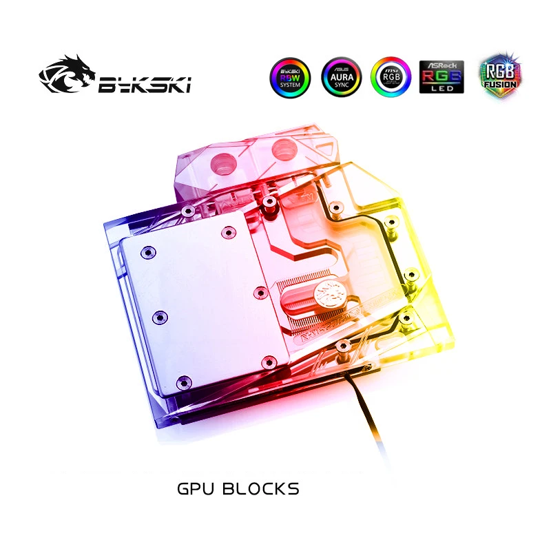 

Водяной блок Bykski с полным покрытием графического процессора для GIGABYTE AORUS RTX1660TI MINI ITX OC 6G (GV-N2060OC-6GD Rev2.0), медная деталь