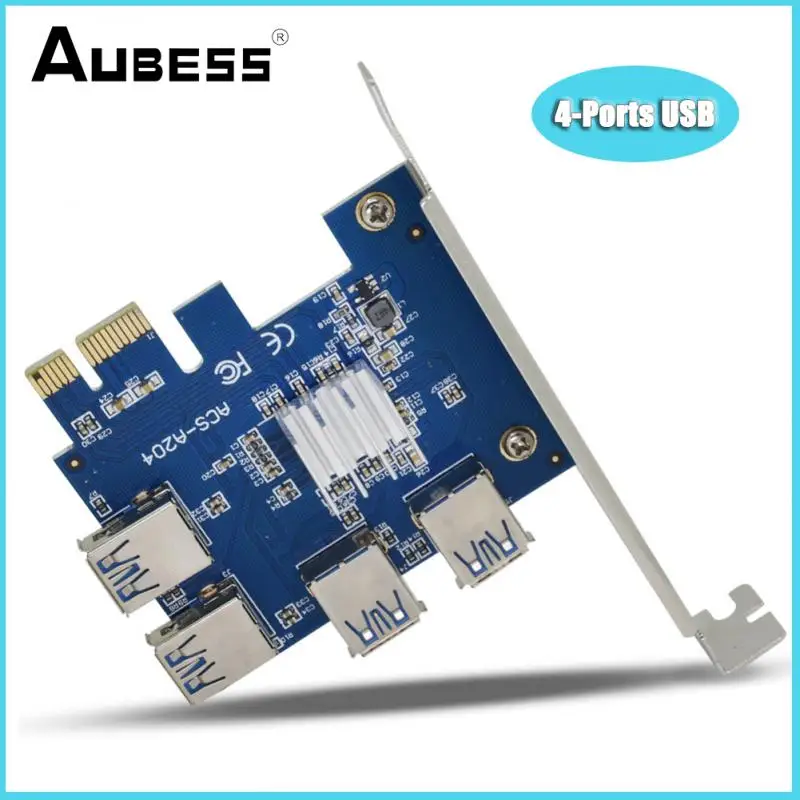 

PCI Express Riser Card PCI-E Converter 1x To 16x 1 To 4 USB3.0 Slot Multiplier Hub Adapter Extender For Bitcoin Mining Miner BTC