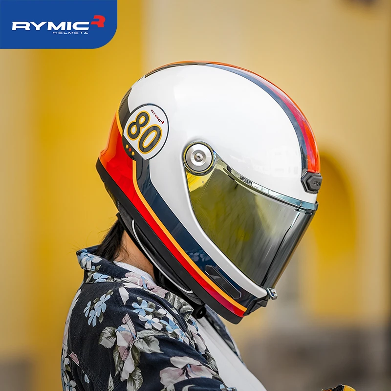 RYMIC V80 Ретро анфас мотоциклетный шлем для мужчин и женщин со слотом