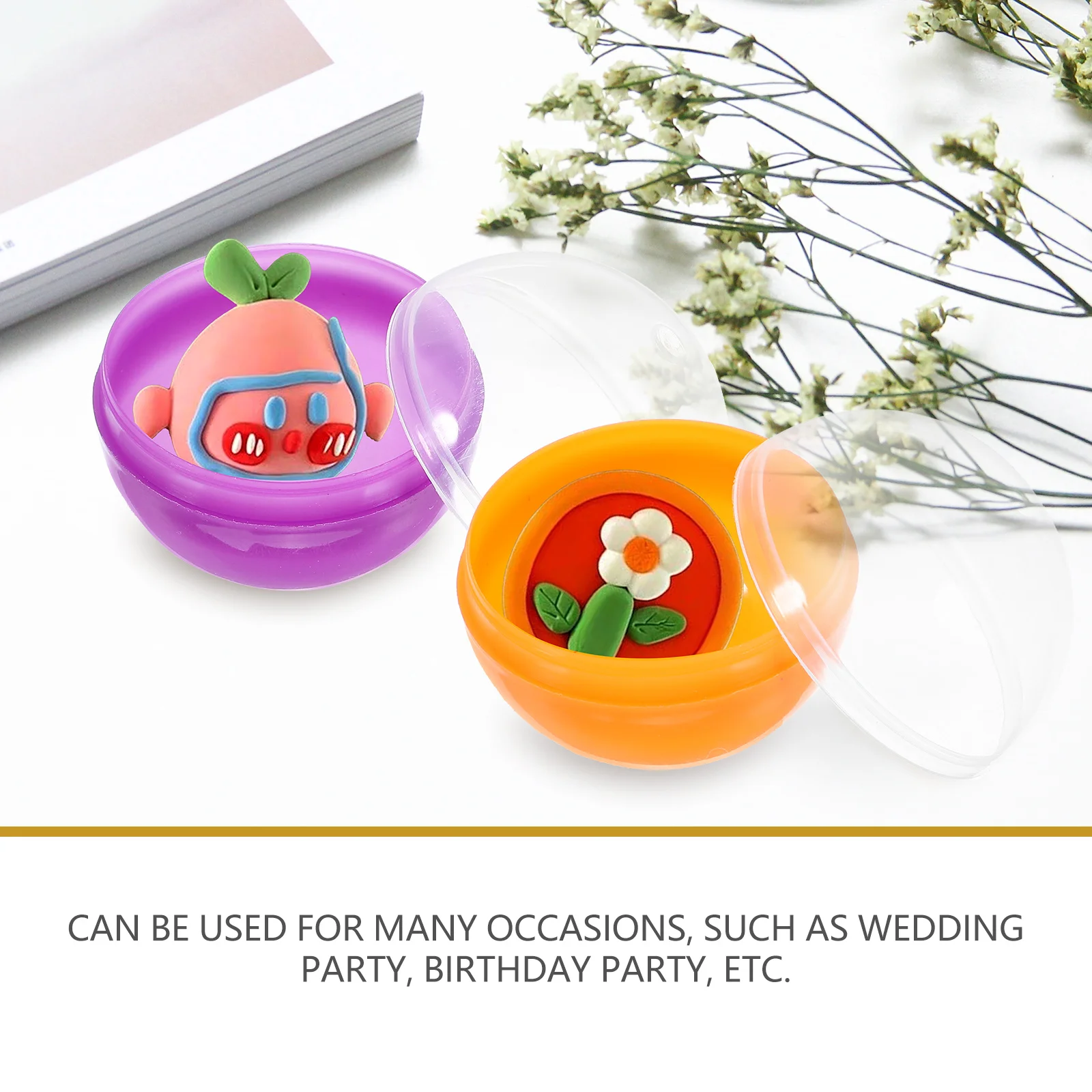 50 шт. машинная капсула для яиц детские игрушки жевательных мячей пустые круглые