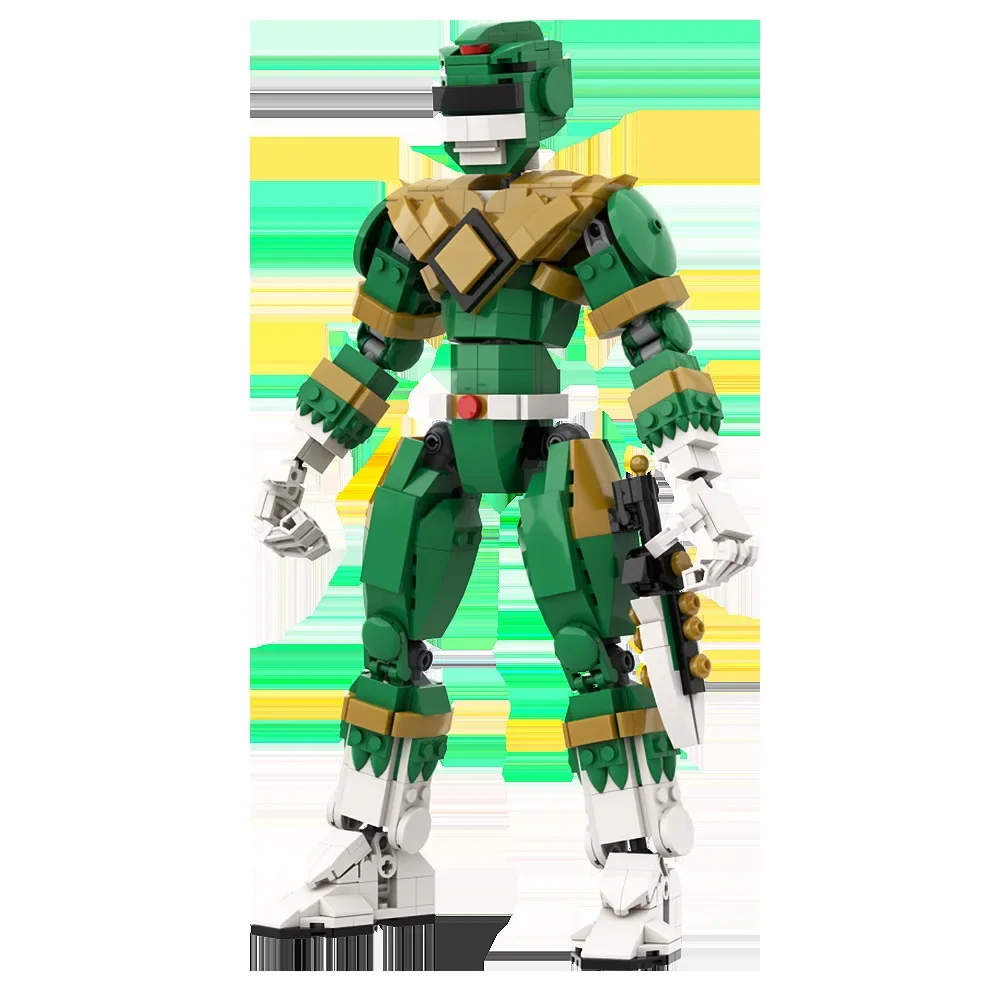 Серия фильмов Green Power Rangersed Строительный блок MOC Экзоскелет Меха Рейнджер Робот