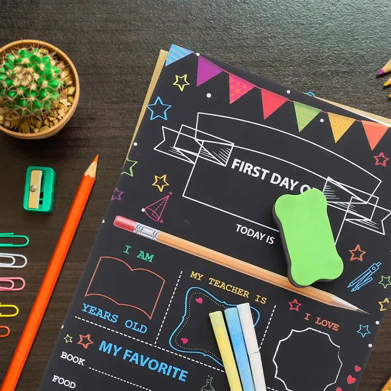 1 комплект интересных школьных знаков меловая доска на первый день Детские