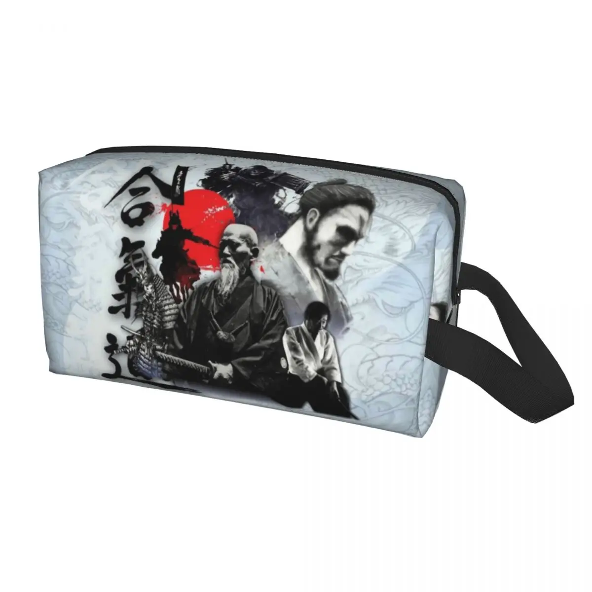 

Custom Aikido Life Philosophy Travel Cosmetic Bag Women Japanese Samurai Toiletry Makeup Organizer Lady Beauty Storage Dopp Kit