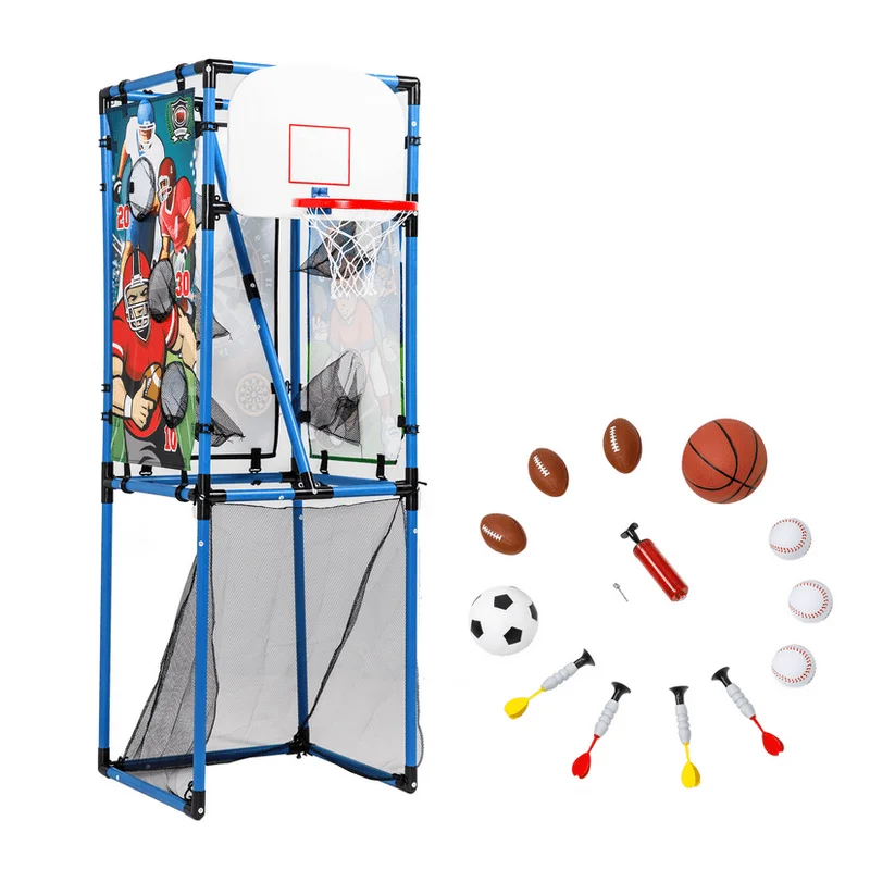 

Multi-Sport Toss Set - Play Football, Baseball, Basketball, Soccer, and Darts for Kids Birthday Parties - Lightweight and Porta