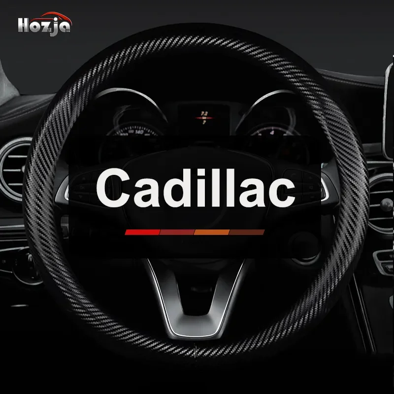 

Sport Car Steering Wheel Covers Anti-Slip Bicolor Leather For Cadillac Escalade ATS SRX BLS STS CTS XTS XLR Seville Accessories