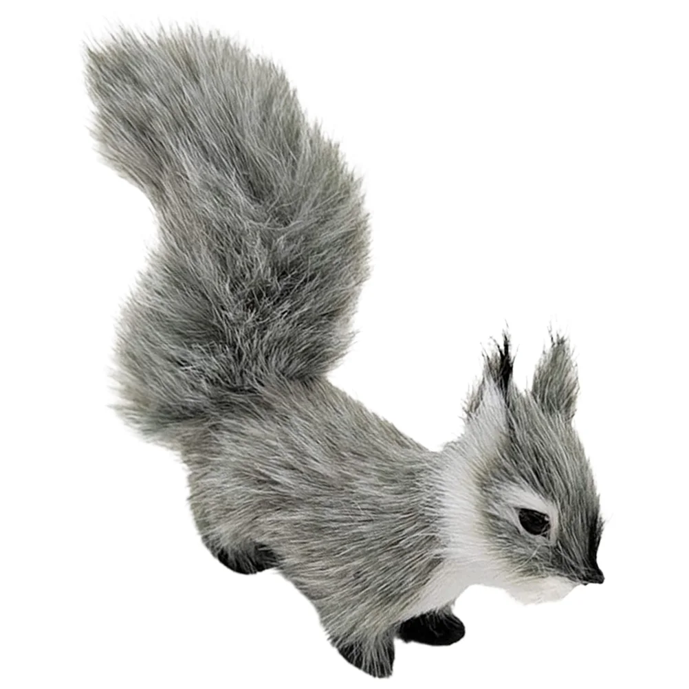 

Plastic Squirrel Statue Scene Layout Model Garden Decors Static Animal Ornament