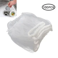 100pc kitchen disposable sink filter mesh bag drain residue filter garbage bag anti clogging water bag sink garbage filte net
