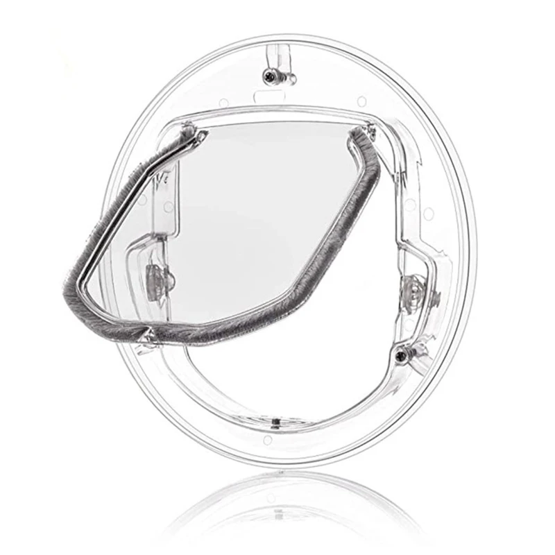 

Прозрачная дверь Shpe для кошки, круглая стеклянная дверь, 4 метода блокировки, легкая установка, отверстие для щенка, для кошек и собак