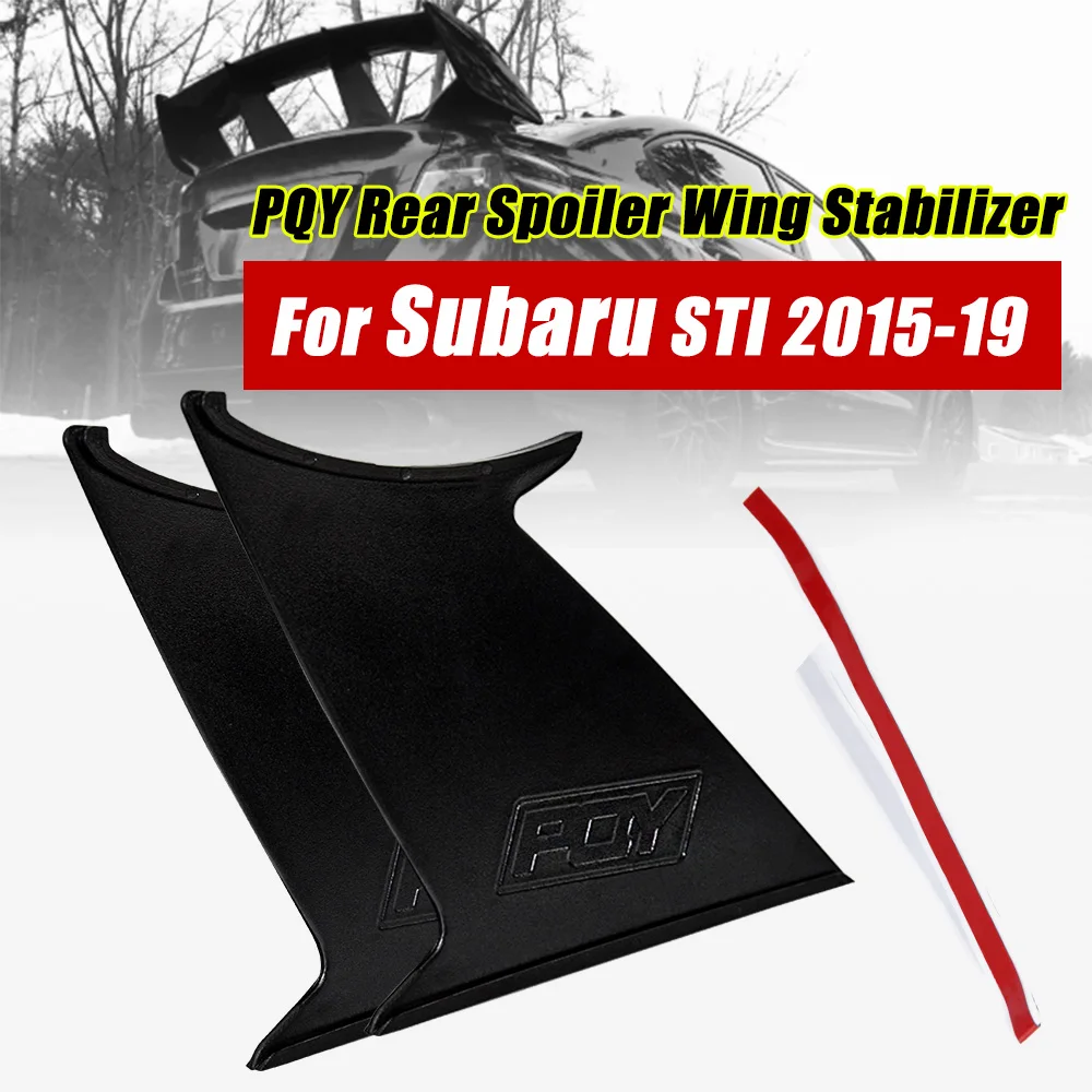 Фото Спойлер, стабилизатор крыла для Subaru STI 2015-18, спойлер, крыло, поддержка Stiffi, ралли с логотипом PQY, цельный VR-WSS02 №1