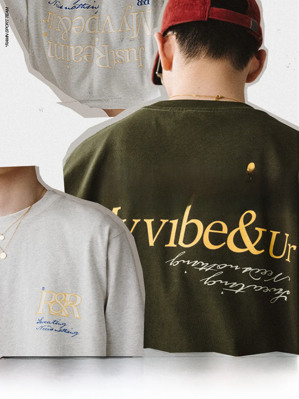 Rr23aw контрастного цвета с лозунгом из чистого хлопка принтом в стиле ретро