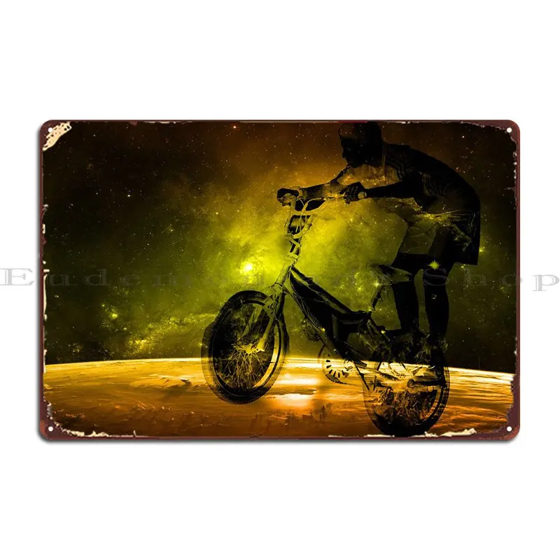 

Space Biking Metal Sign Printing Rusty Custom Wall Decor Club Tin Sign Poster
