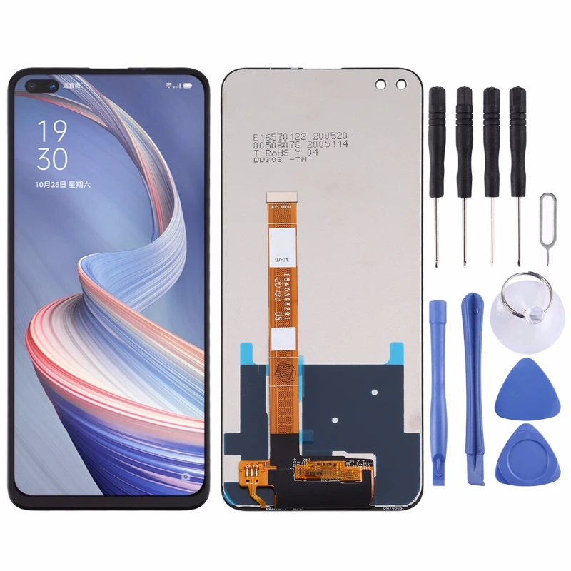 

Для realme 6 pro rmx2061 rmx2063 ЖК-дисплей, сенсорная панель экран дигитайзер для oppo a92s pdkm00 части дисплея