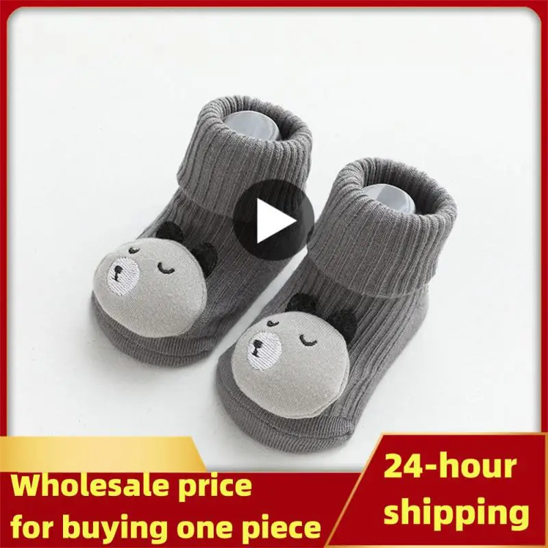

Осенне-зимние мягкие хлопковые детские носки для новорожденных с рисунками животных детские носки для мальчиков нескользящие носки для пола на весну