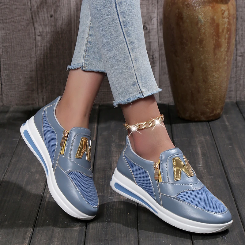 2023 Women's Sneakers Platform Casual Breathable Sport Design Vulcanized Shoes Fashion Tennis Female Footwear Zapatillas Mujer