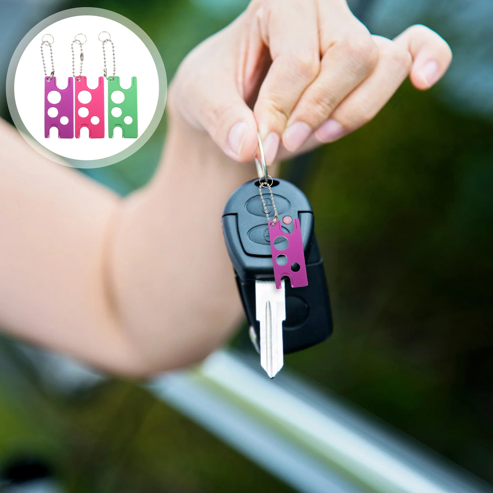 

3 Pcs Essential Oil Bottle Opener Roller Balls Caps Key Remover Electric Chain Lid Jar Openers Metal