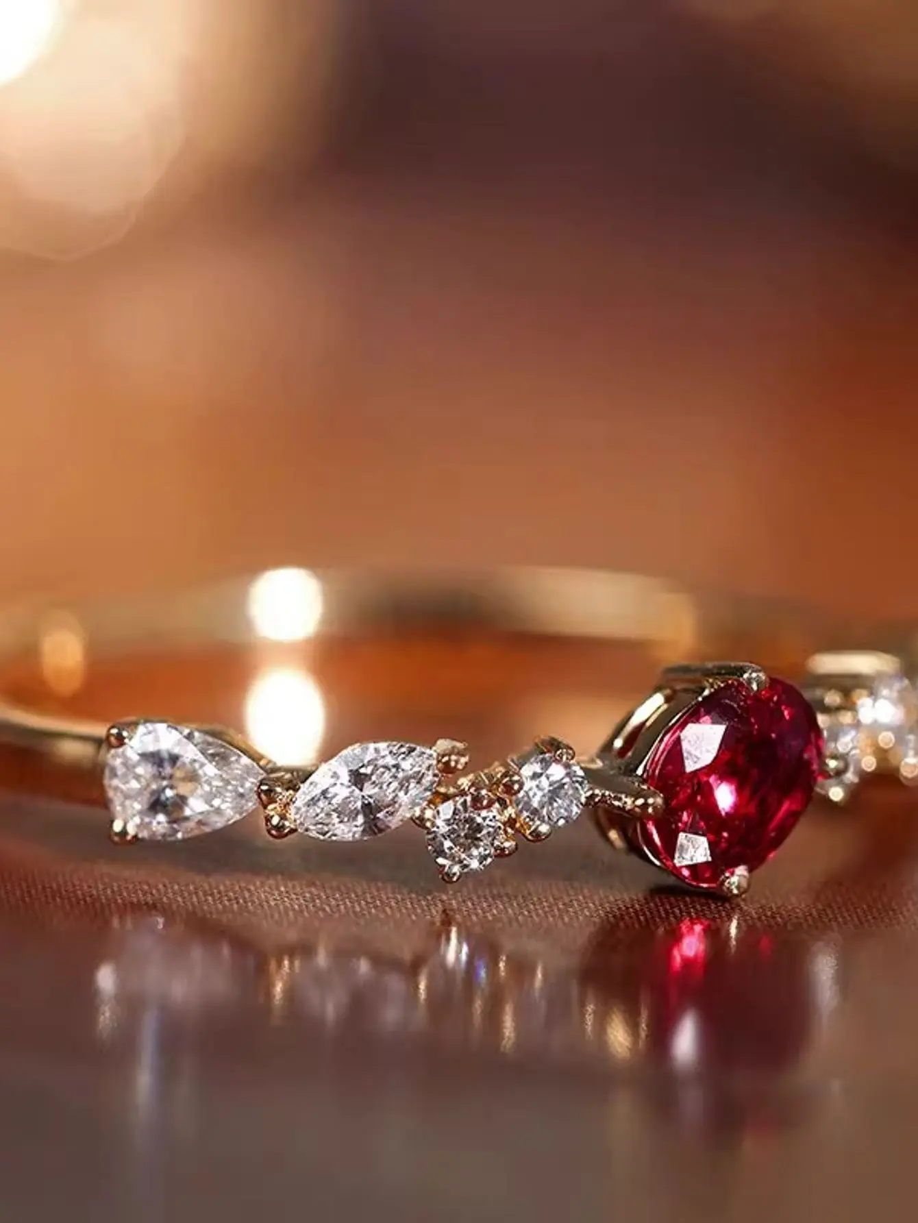 Темно-красная пряжа из серебра 925 пробы. Алмазный голубь Кровь Рубин кольцо с