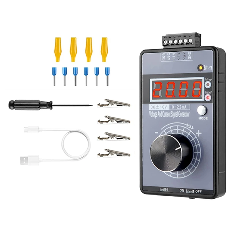 

0/4-20MA DC 0-10V Signal Generator,Analog Generator With 4-Digit LCD Display,Accuracy 0.01,For PLC/Panel Testing