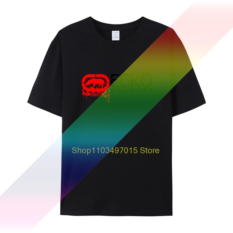 Фото Ecko Unltd черная футболка мужская хлопковая футболка для бодибилдинга высокое качество классическая подростковая футболка дизайн футболка №2