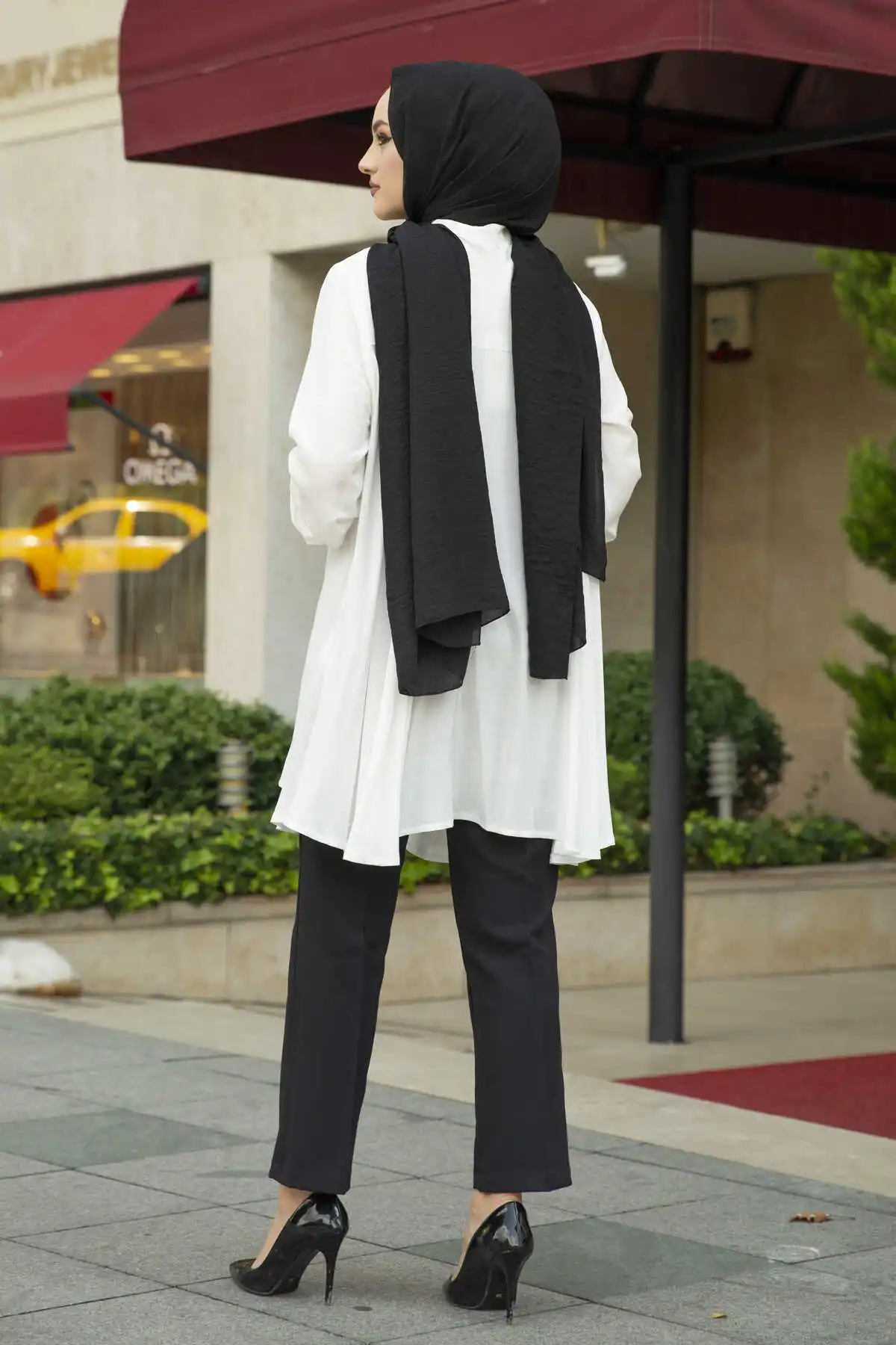 With tie Kiloş Tunic White