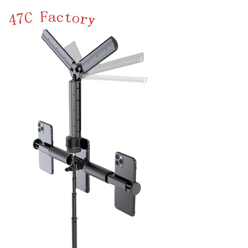 

Portable CYKE Floor-To-Ceiling Fill Light Multi-Camera Mobile Phone Live Tripod Stand For Live Broadcast Selfie