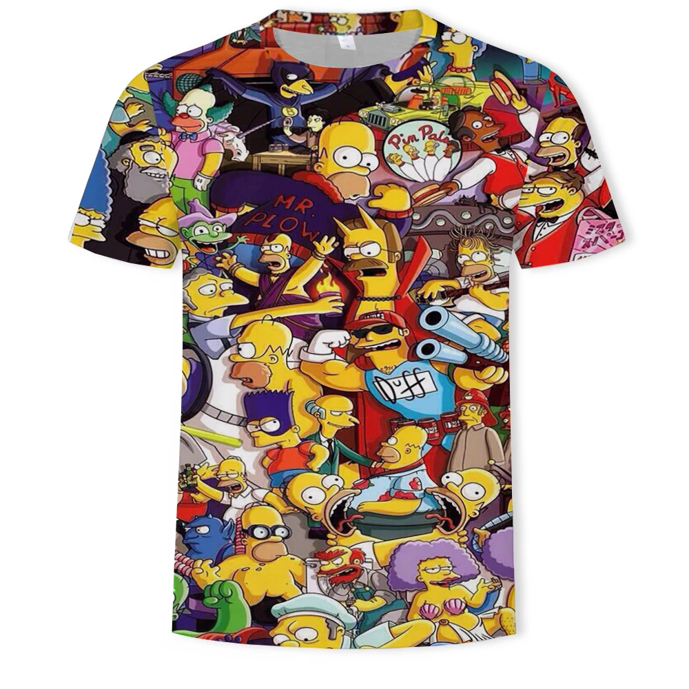 

New Summer Men's and Women's T-shirt 3d Printing Cartoon Anime Comfortable Oversized T-shirt Harajuku Round Neck T-shirt