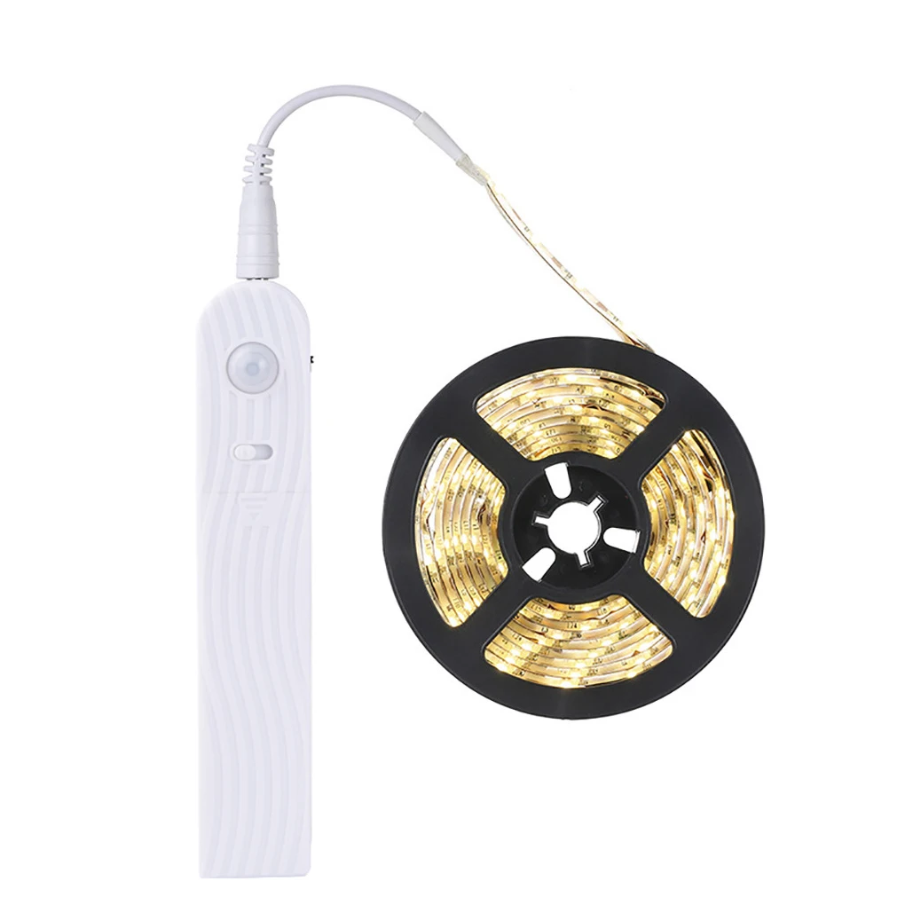

Light Strip LED Motion Sensor Super Bright Lamp String Flexible Bendable Trimmable Lighting Tape White Light 1M