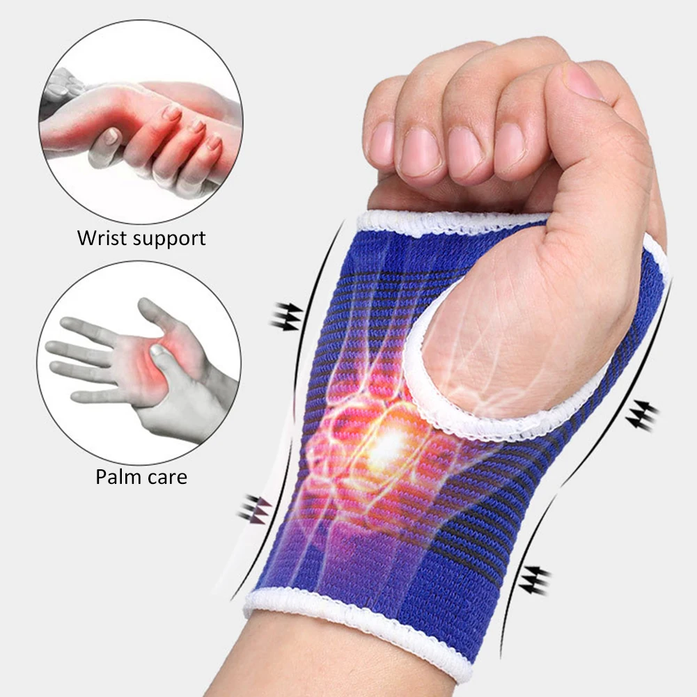 

1Pair Elastic Bandage Hand Sport Wristband Gym Support Wrist Brace Wrap carpal tunnel Fitness Wrap for Barbell Dumbbells Care