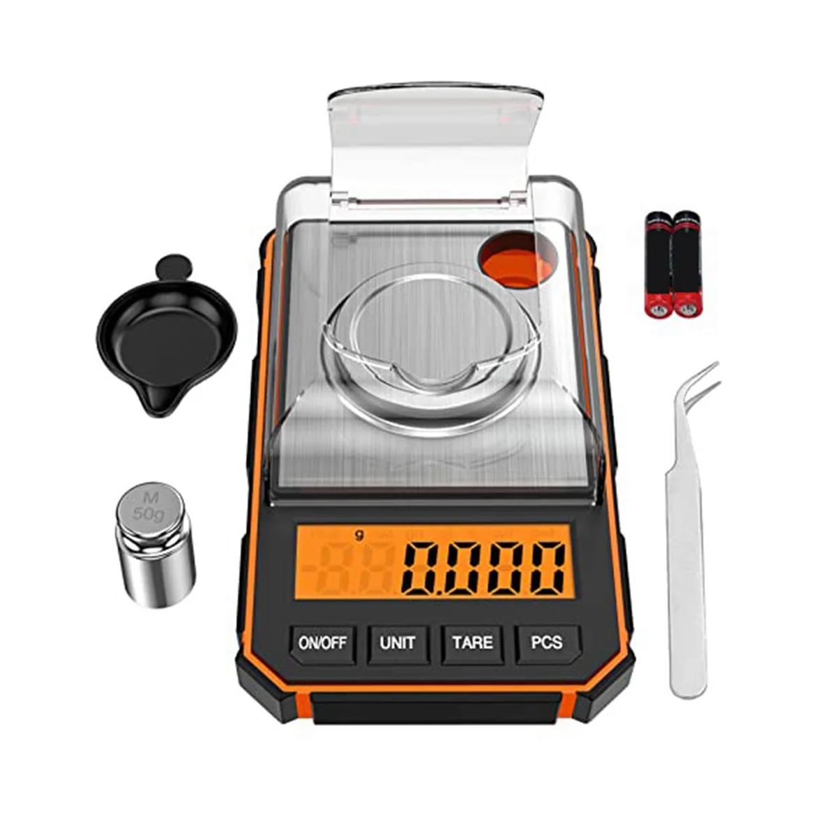 

Fine Scale 0.001G, Digital Milligram Scale 50G / 0.001G, Digital Pocket Scale with LCD Display, Lab Digital Scale,Orange