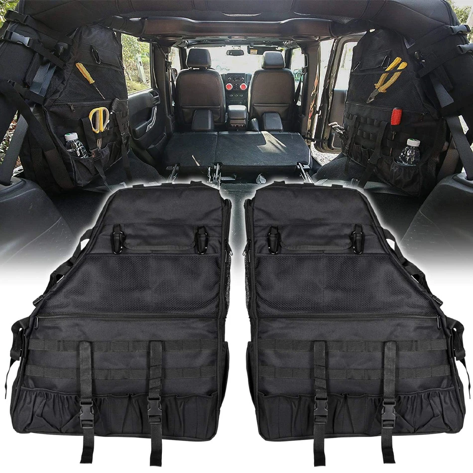 

TML Roll Bar Storage Bag Cargo Cage for 1997-2020 Jeep Wrangler JK TJ LJ & Unlimited JL 4-Door Car Multi-Pockets Organizers